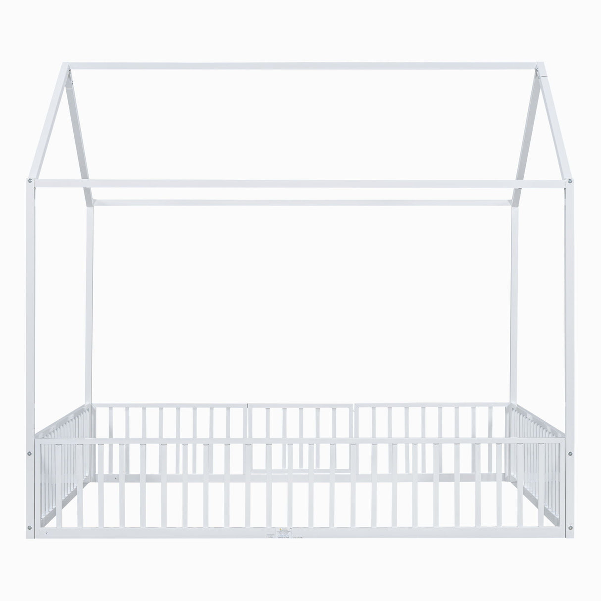 Metal House Bed With Fence And Door