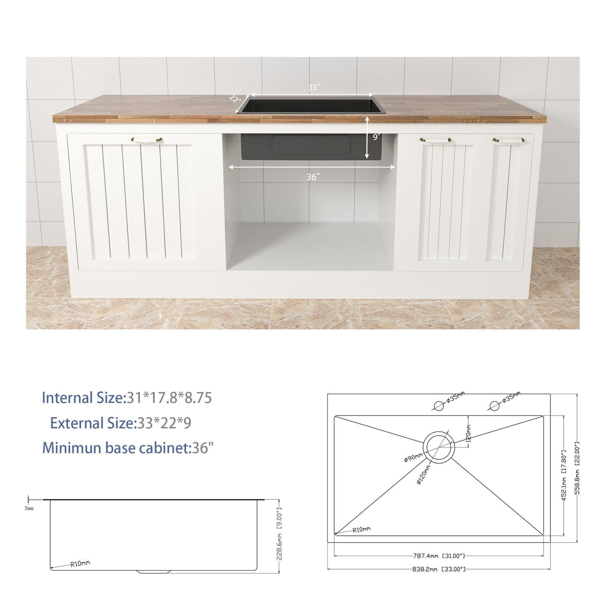 Topmount Stainless Steel Kitchen Sink
