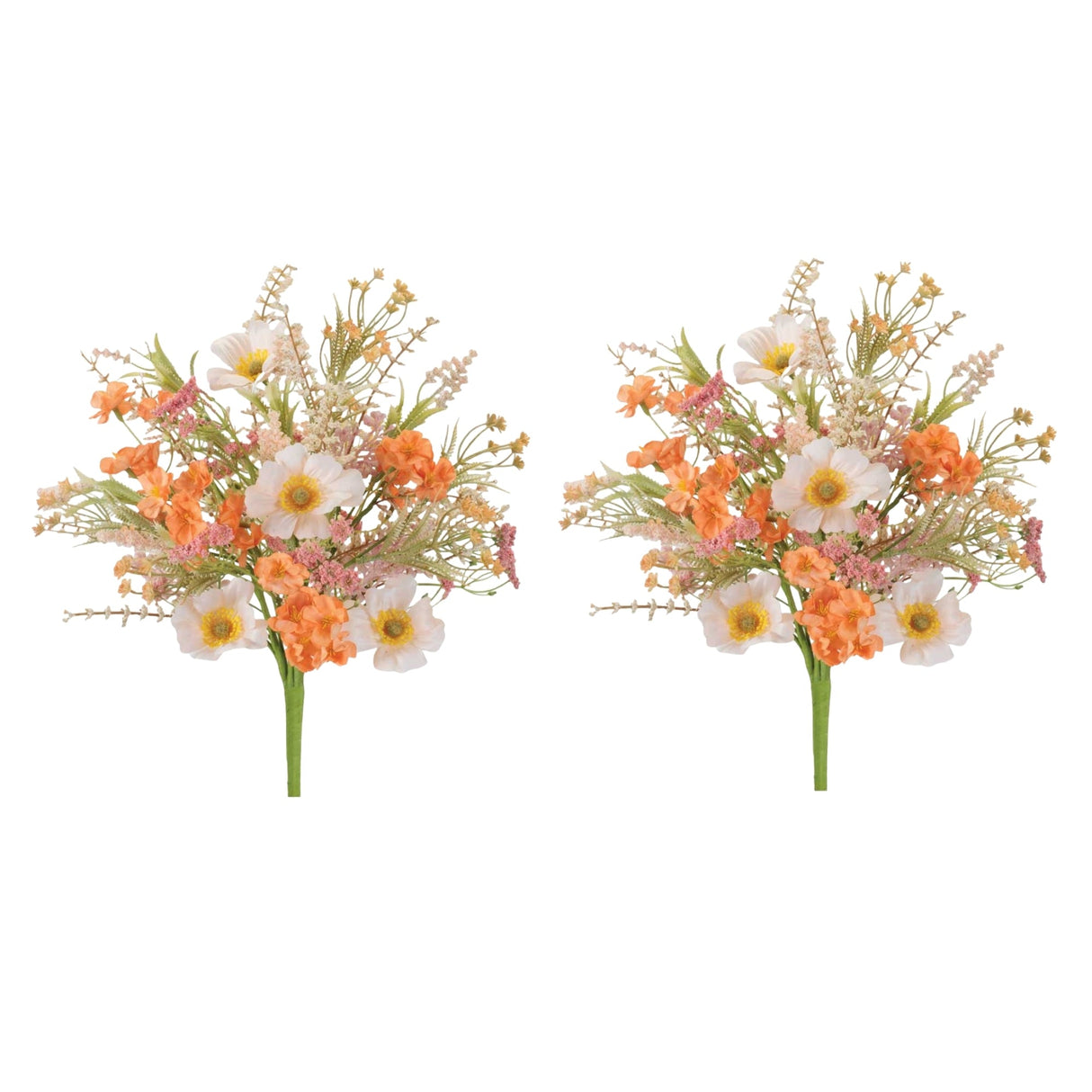 Mixed Garden Floral Bush Set of 2