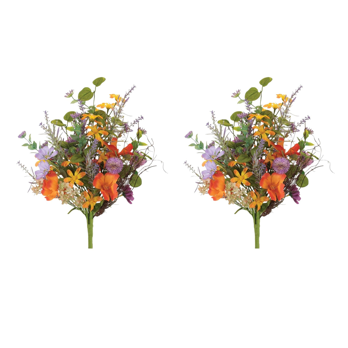 Mixed Wildflower Floral Bush (Set of 2)