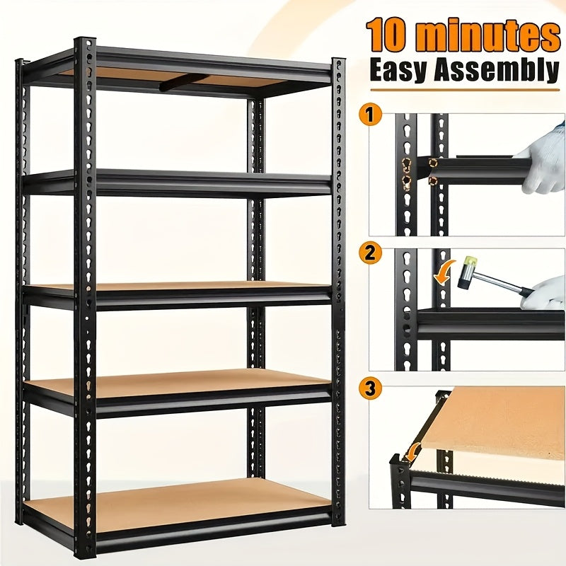 Heavy Duty Garage Shelving Unit Moktan Sabai 5 Tier Metal Storage Rack 2000lb