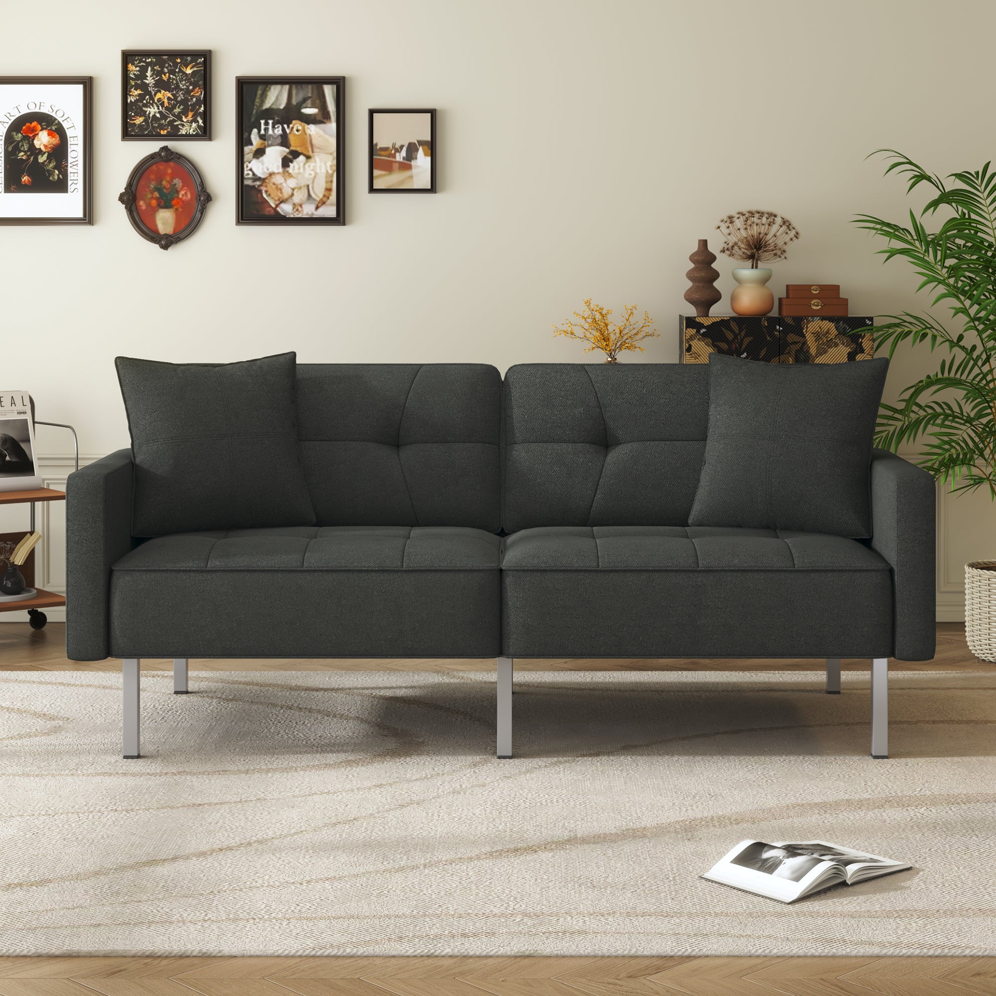 Orisfur.-Linen-Upholstered-Modern-Convertible-Folding-Futon-Sofa-Bed-for-Compact-Living-Space,-Apartment,-Dorm,-Black-