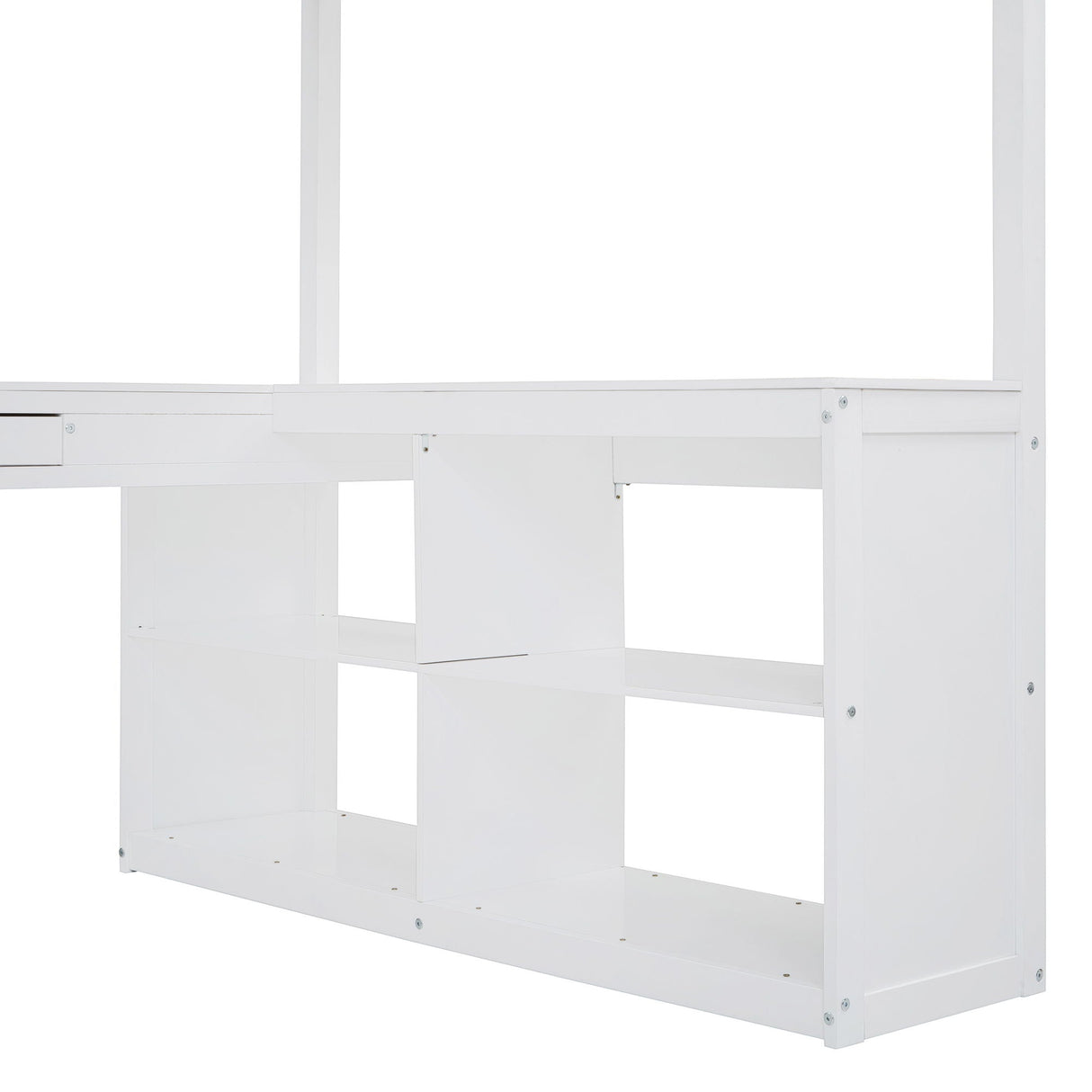 Loft Bed With Drawers, Cabinet, Shelves With Desk