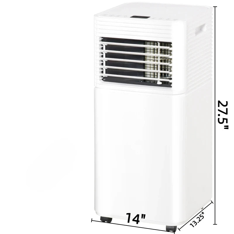 4-in-1 Versatile Mobile Air Conditioner with LED Display - Black & White