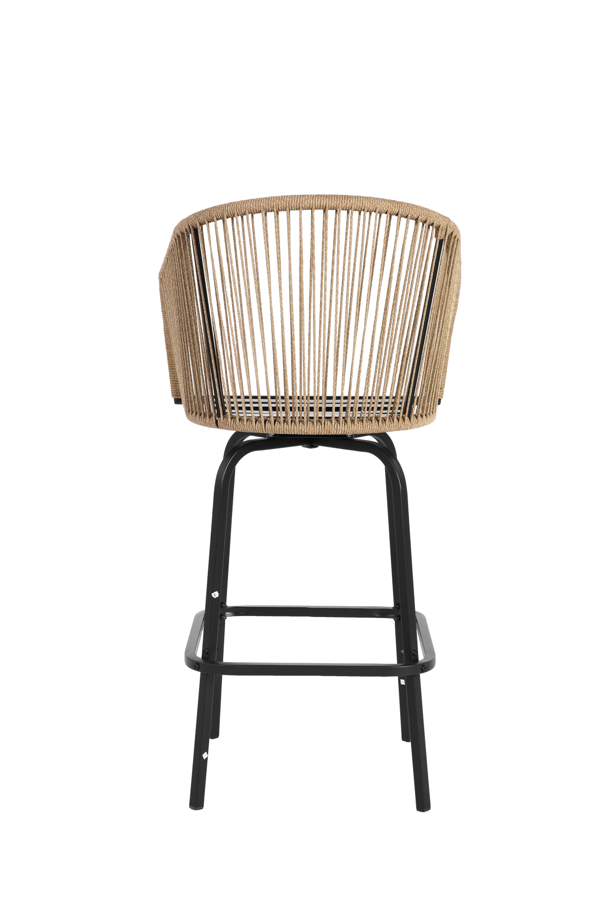 All-Weather Bar Stools with Elegant Woven Detailing – Set of Four