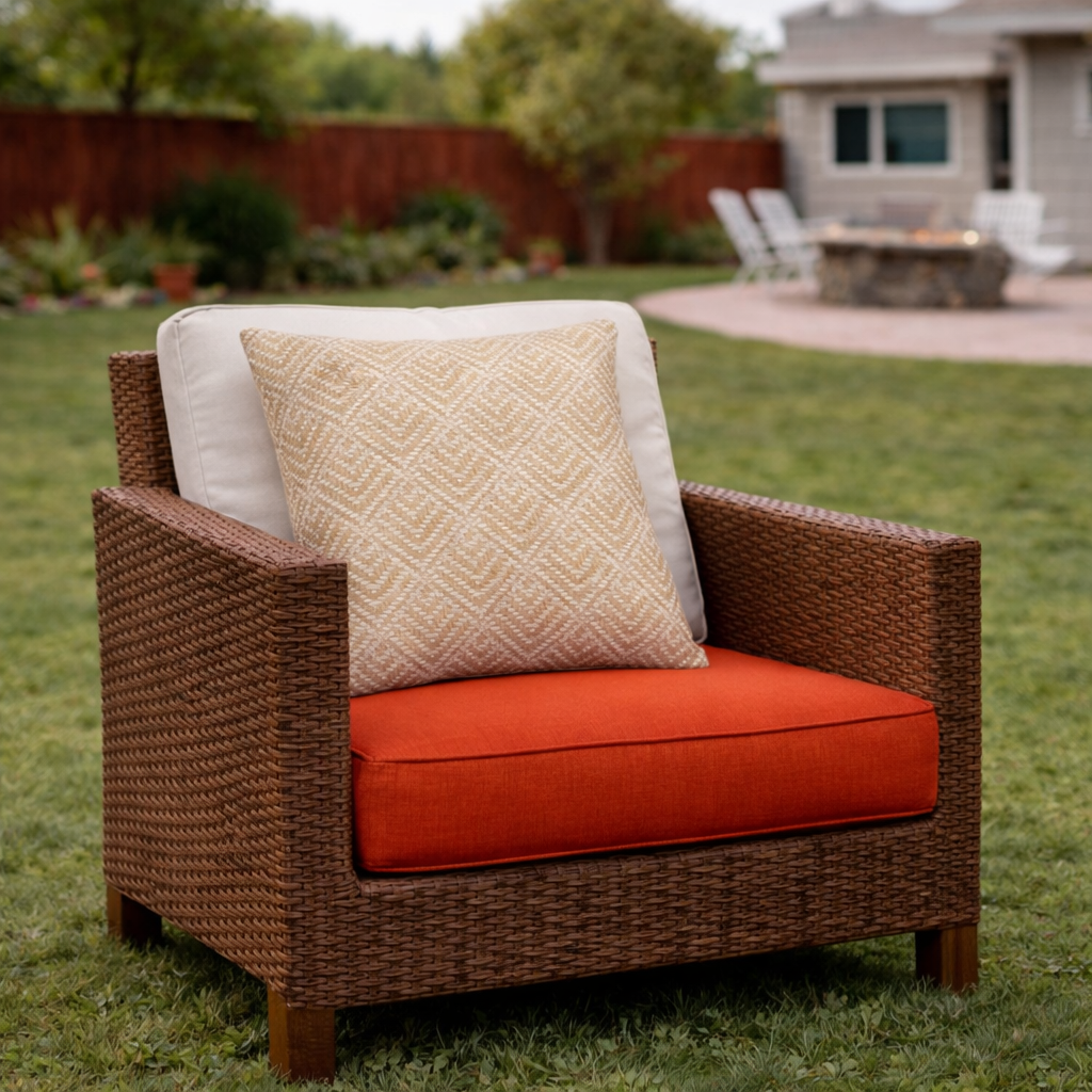 2 Pack Outdoor Throw Pillows, Waterproof & Fade-Resistant Patio Cushions (18x18 Inch)