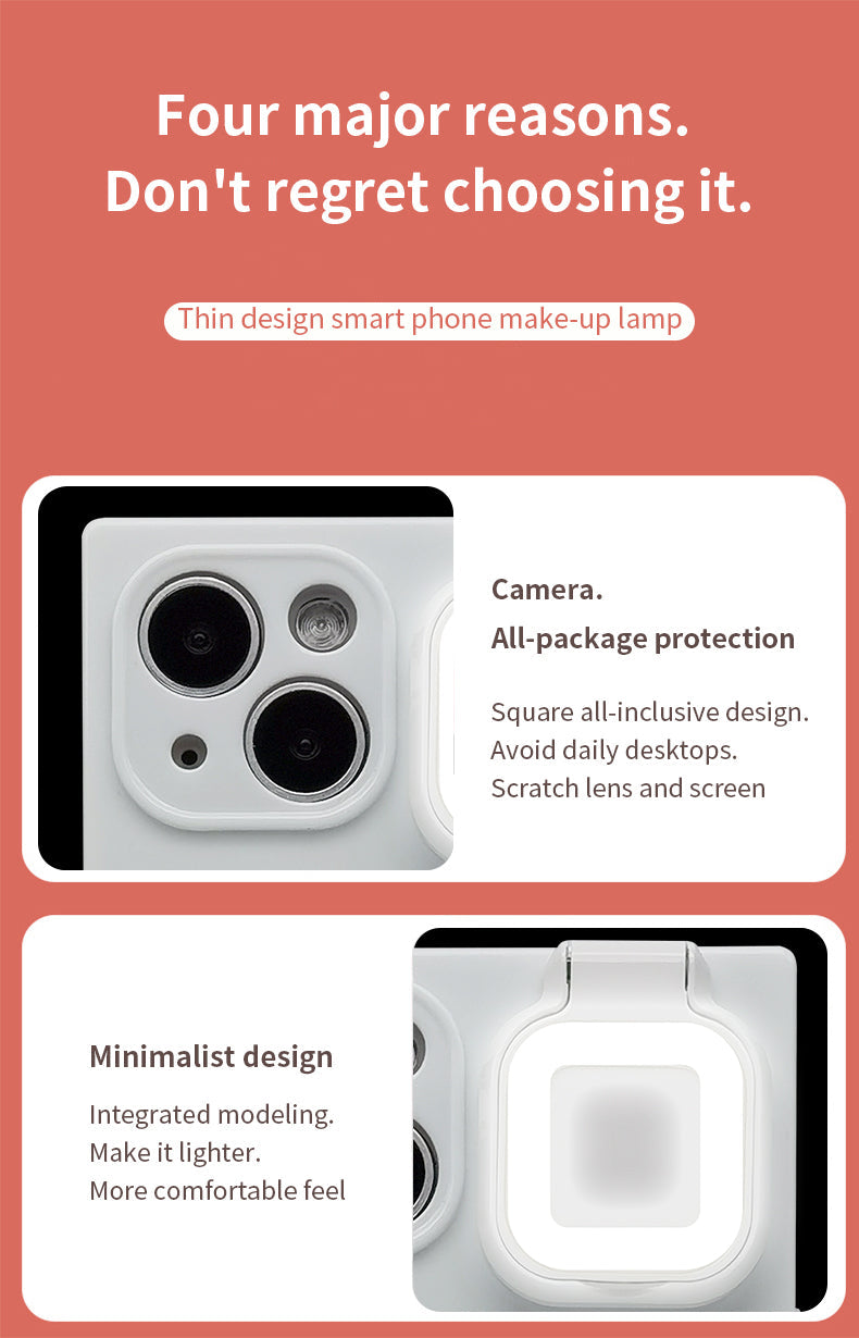 Ring Selfie Flip Light iPhone Case - 3 Colors