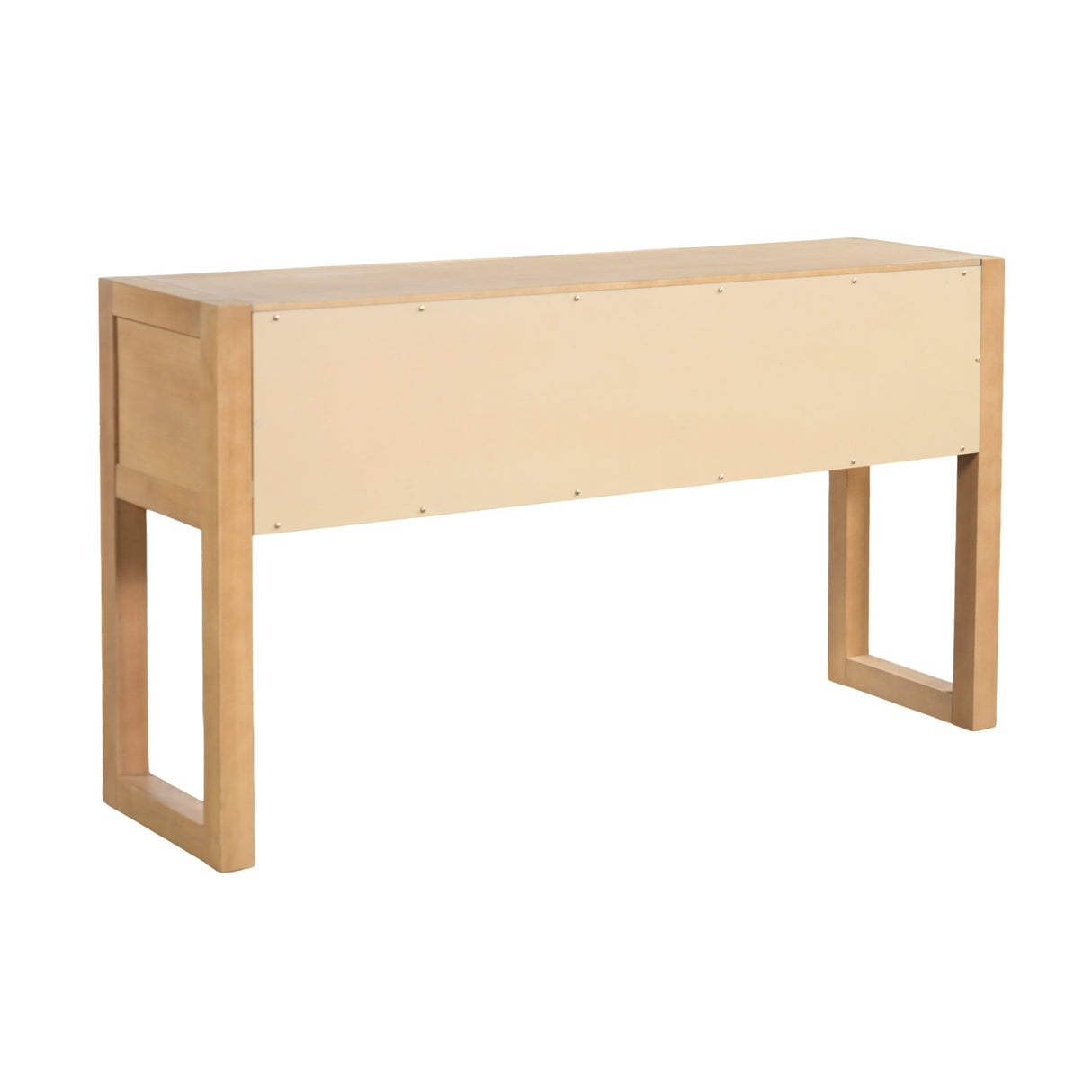 Geometric Carved Console Table with Soft-Close Drawers