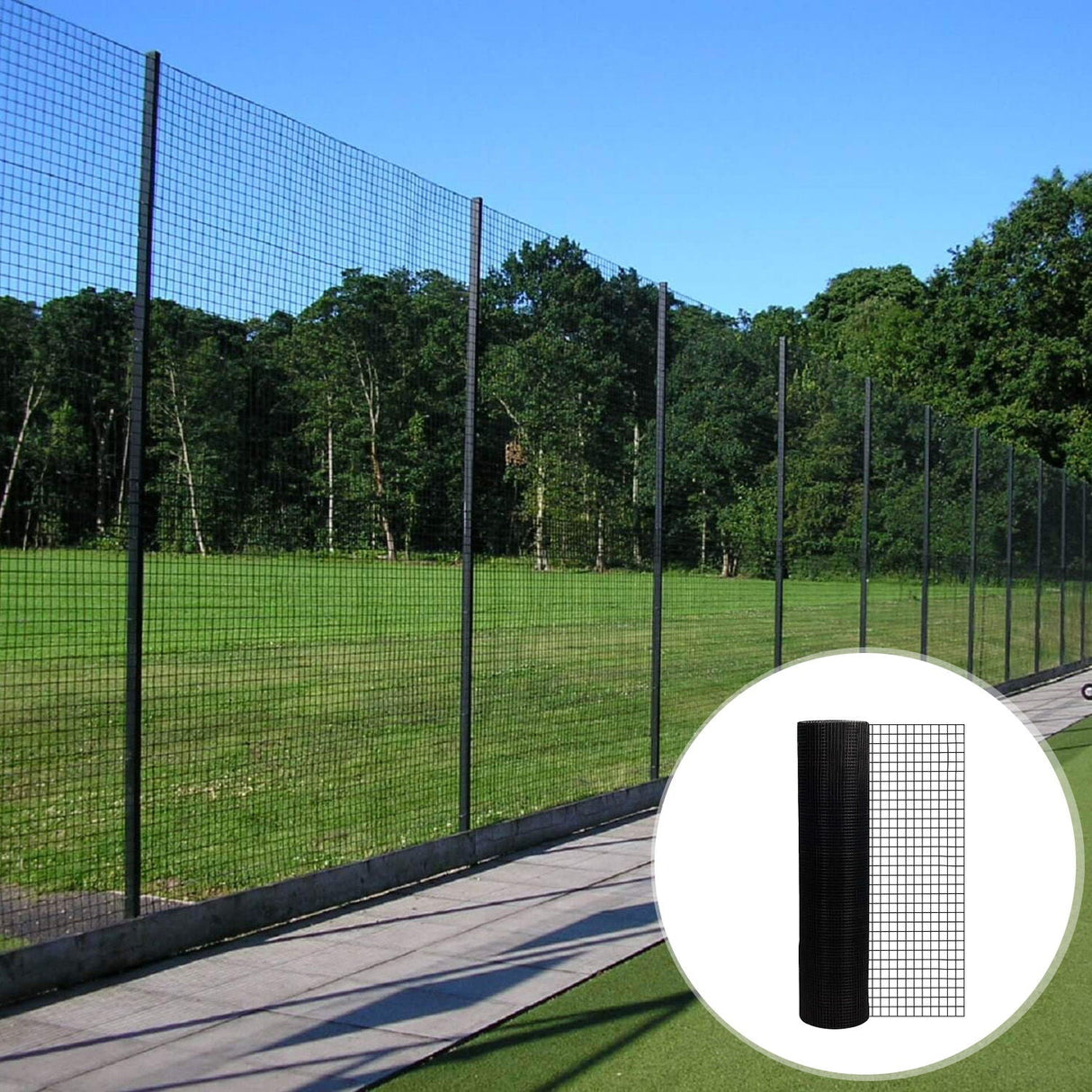 Vinyl Coated Hardware Cloth, For Poultry Netting And Home Improvement - Black