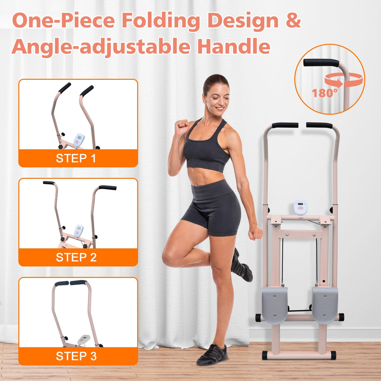 Stair Stepper Folding Vertical Cardio Exercise Climber