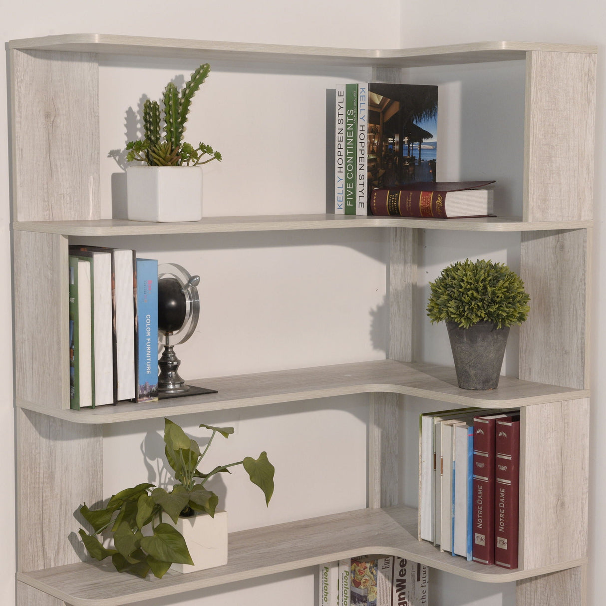 L-Shaped Corner Bookshelf