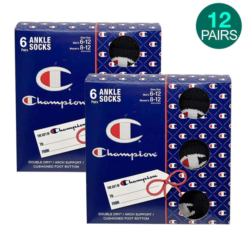 12-Pack Champion Ankle Socks