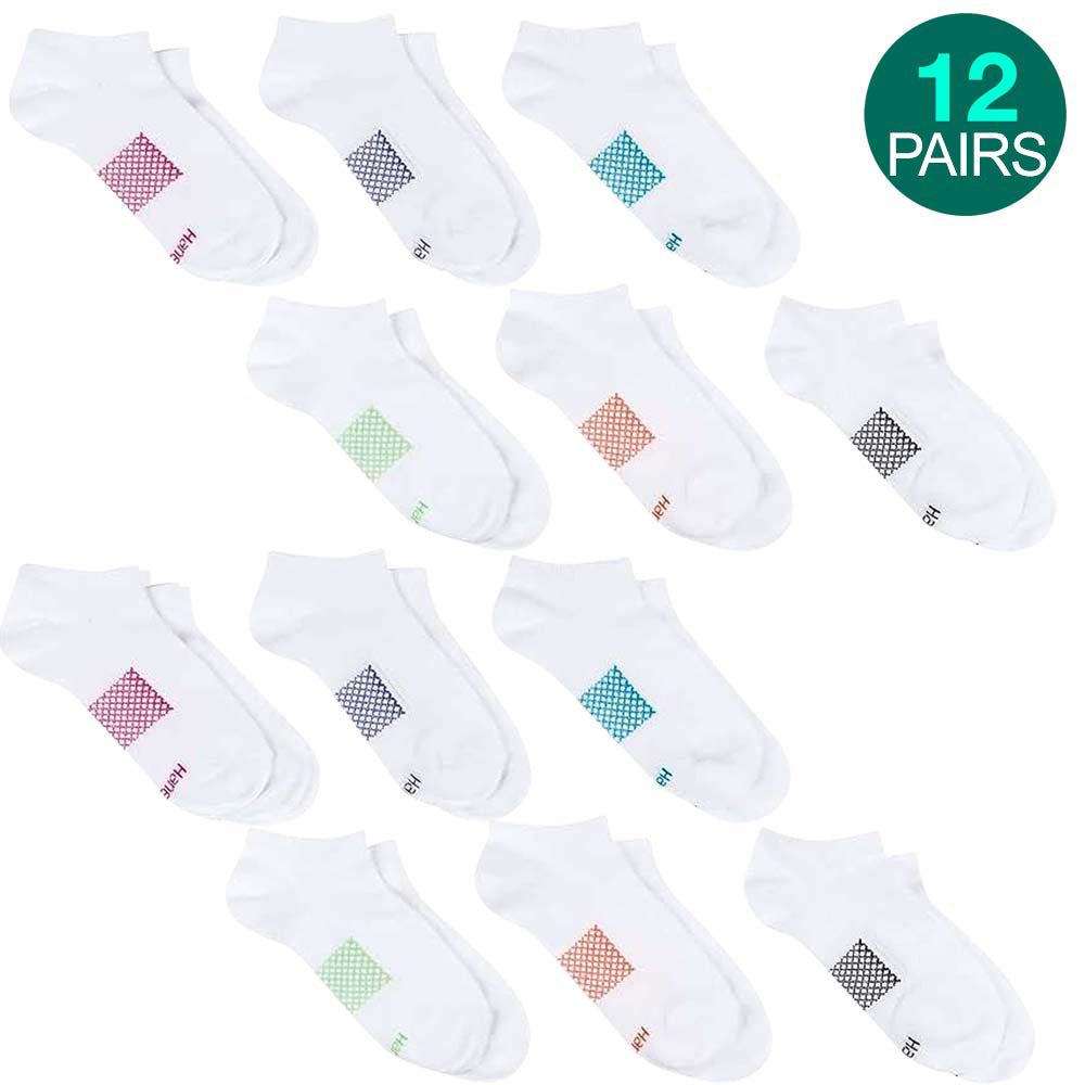 12-Pack-Hanes-Xtemp-No-Show-Socks-White-Socks