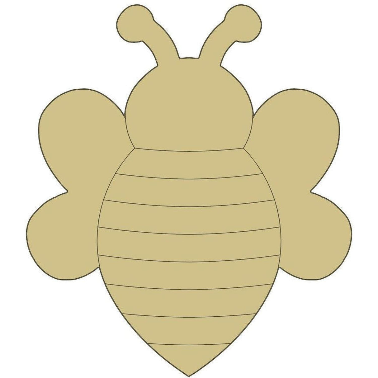 12" Unpainted MDF Bumble Bee Wooden Cut Out