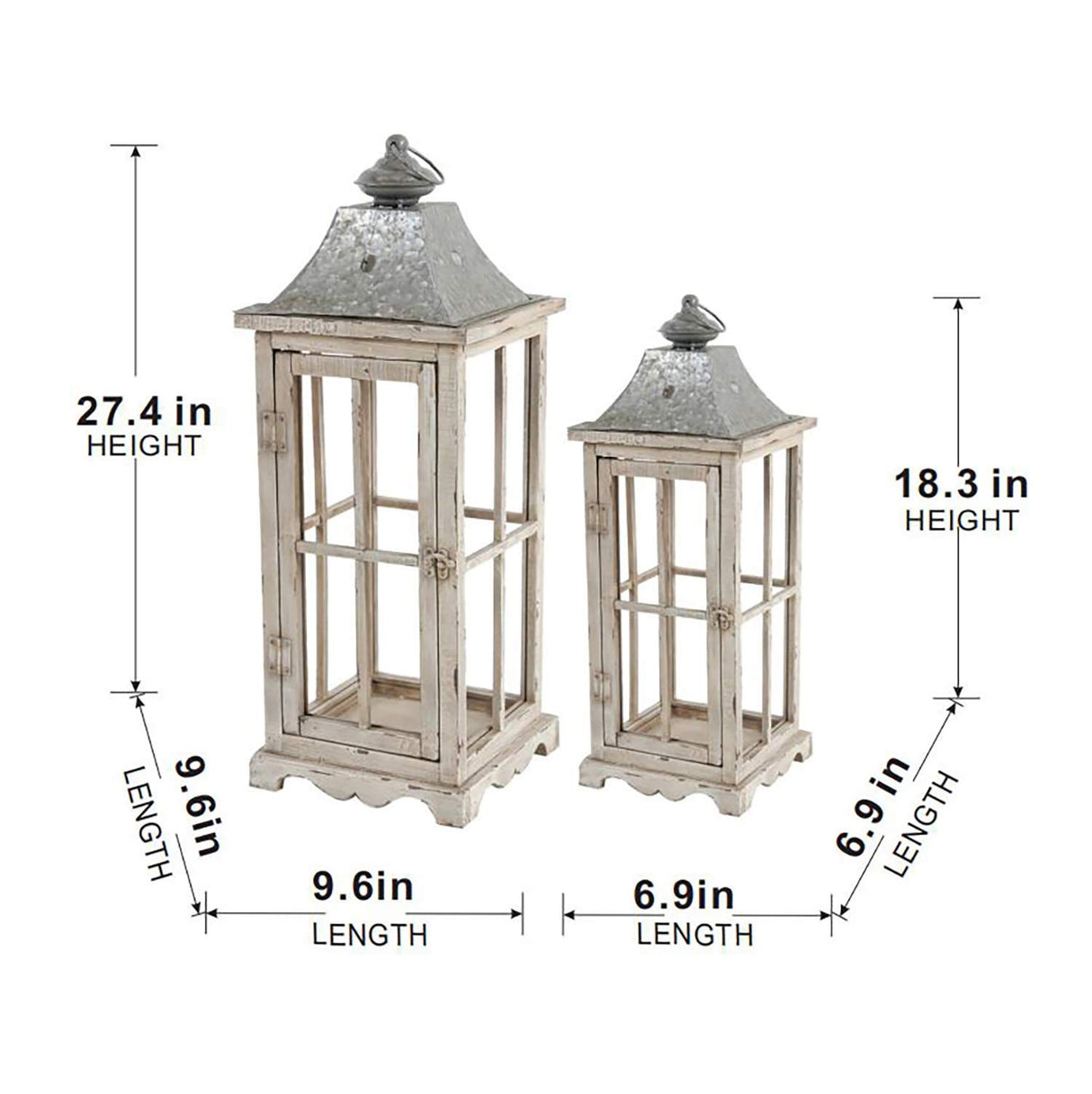 Wooden Candle Lantern Decorative Hurricane Lantern Holder