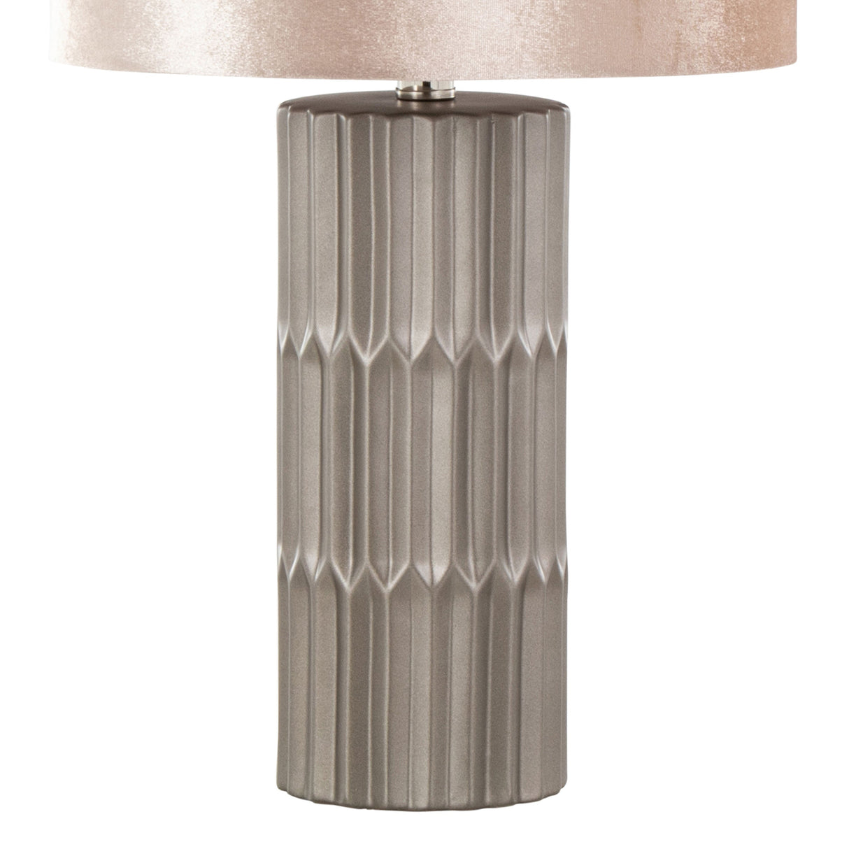 Tania 22" Contemporary Ceramic Table Lamp with Champagne Shade