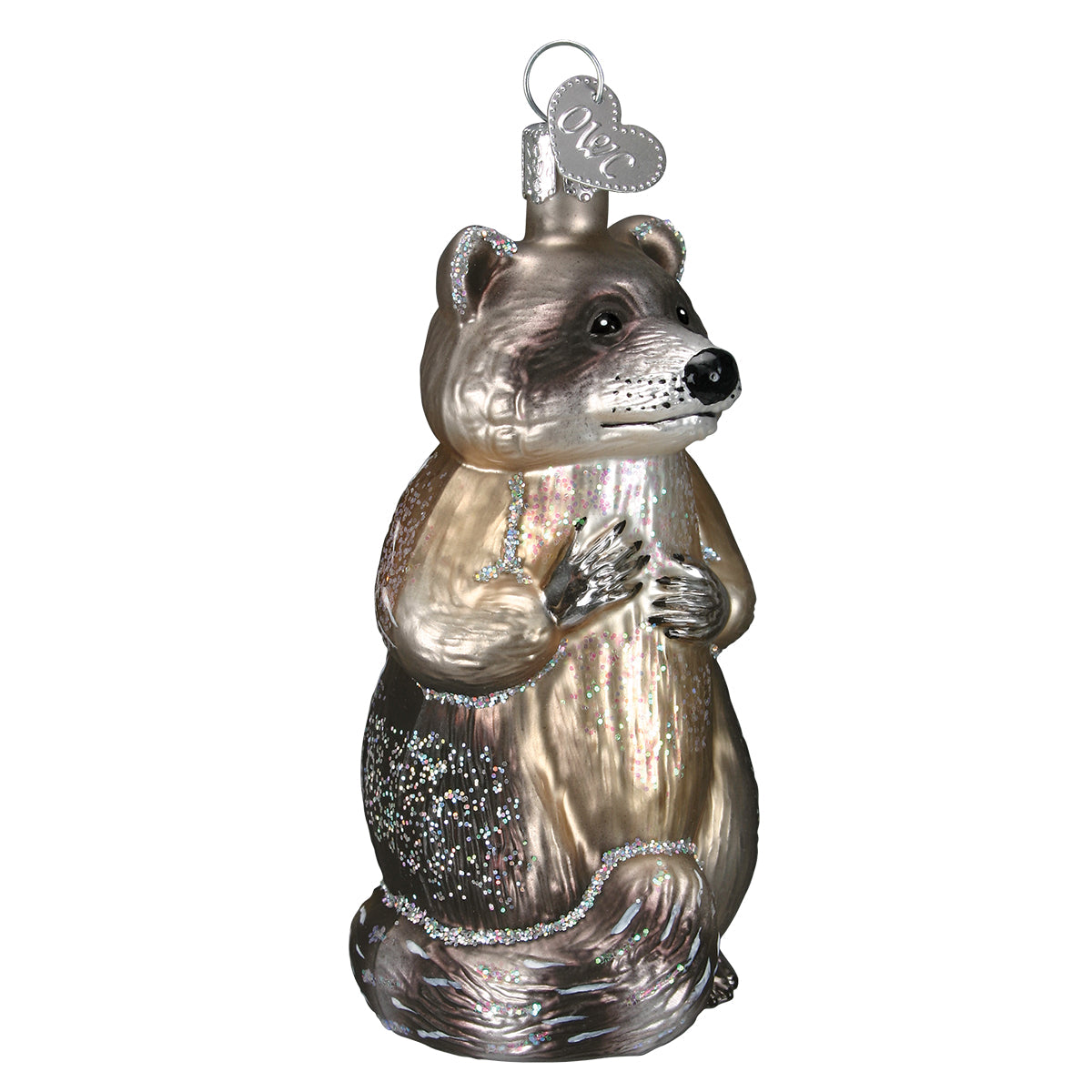 Raccoon Ornament 3.5 x 1.75 x 2 Inches