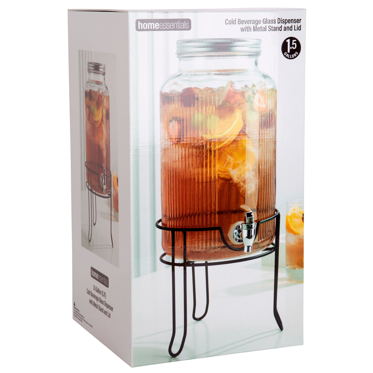 Fluted-Glass-Entertainer’s-Dispenser-Bar-&-Beverage-Accessories