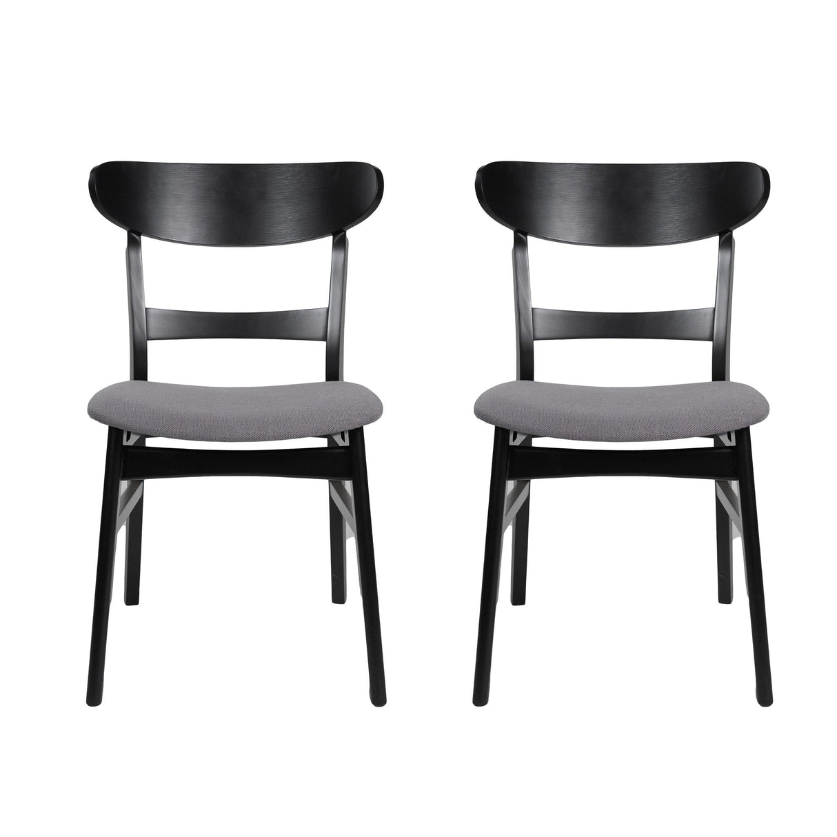 Modern Dining Chair With Upholstered Seat And Wood Frame