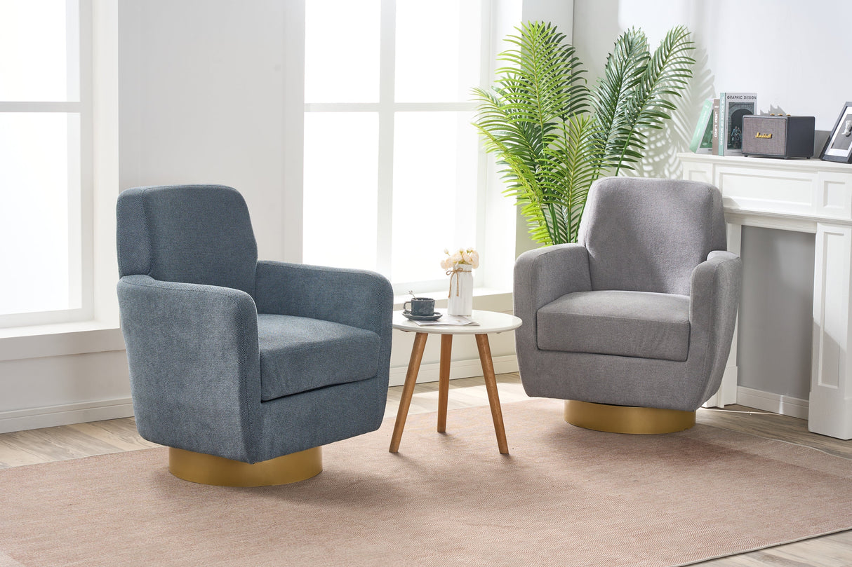 360 Degree Rotation Armchair Cotton Linen