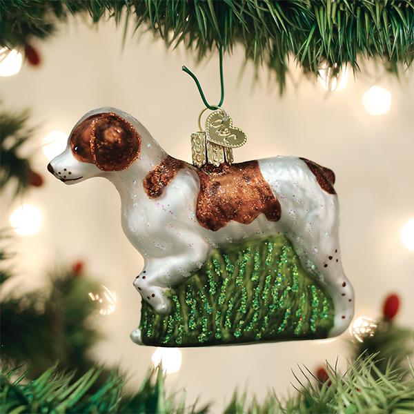 Brittany Spaniel Ornament by Old World Christmas