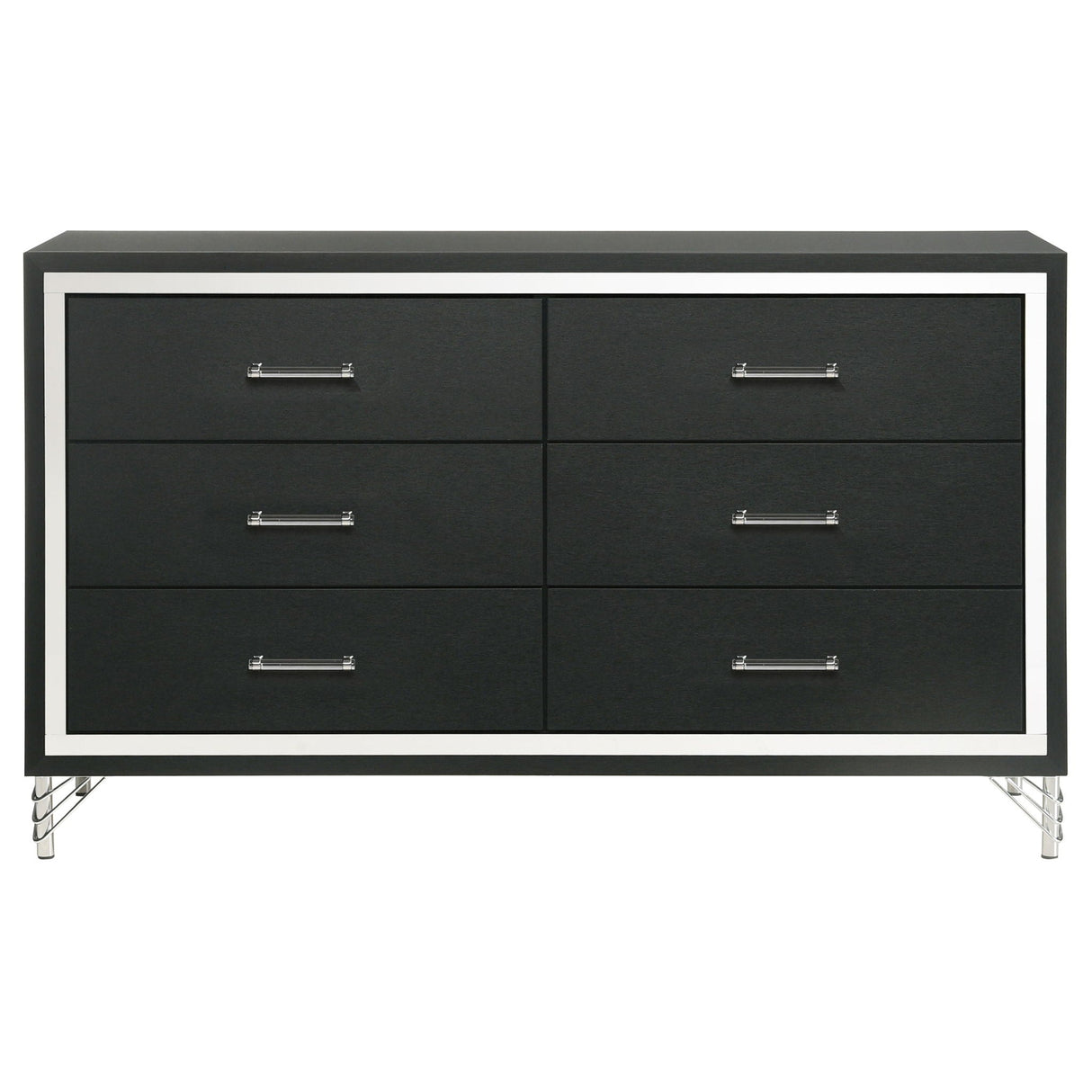 Malcolm - 6 Drawer Dresser Cabinet - Black