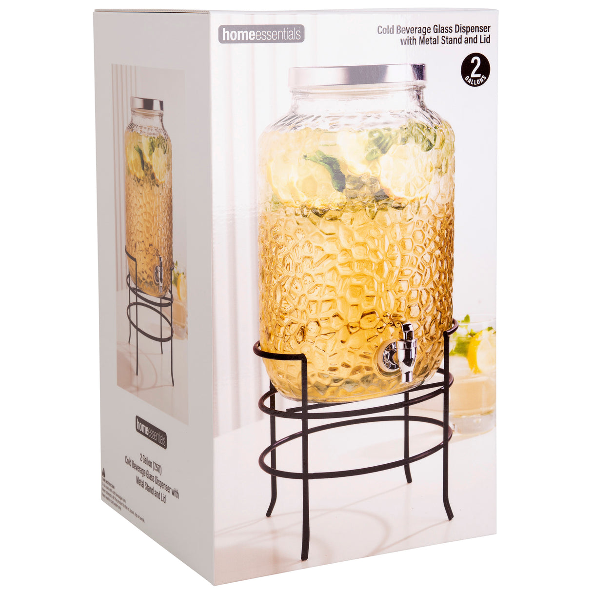 Honeycomb-Glass-Beverage-Dispenser-With-Stand-Bar-&-Beverage-Accessories