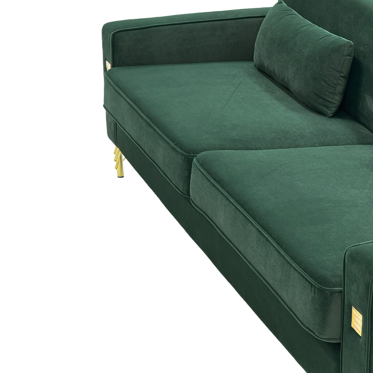 Emerald Green Velvet 2-Piece Sofa Set