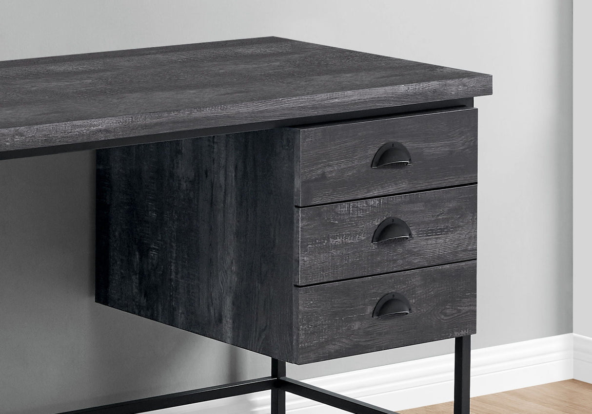Computer Desk For Home Office, Laptop, 3 Storage Drawers, Contemporary & Modern