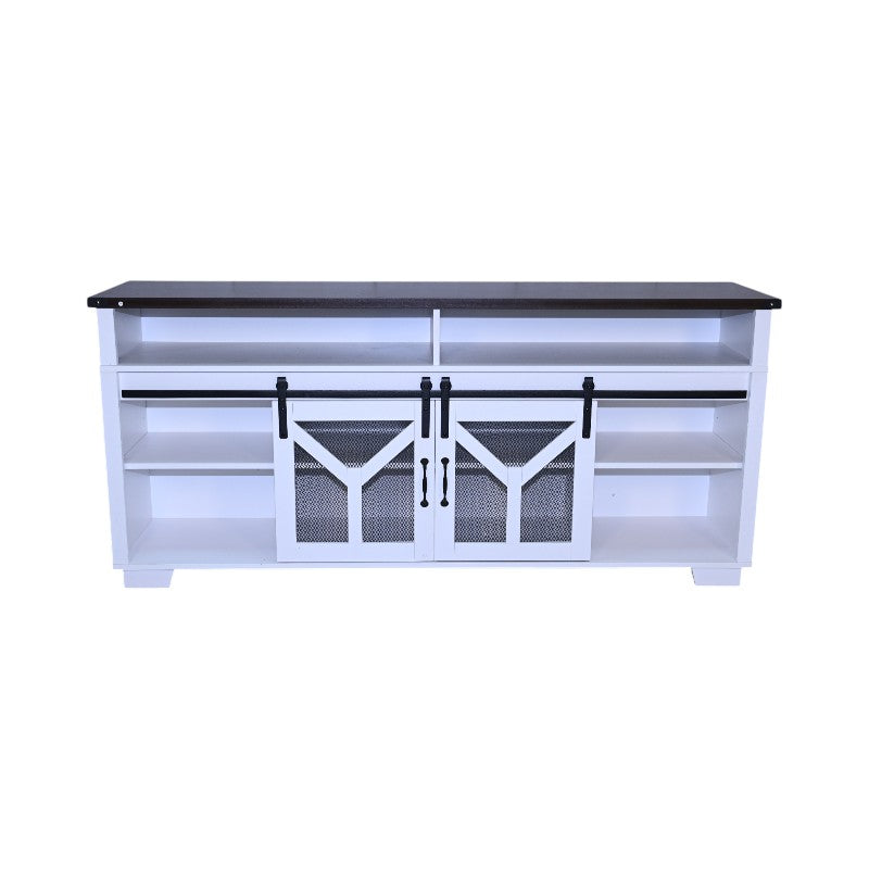 Stylish 65.3" TV Stand with LED Light Strips