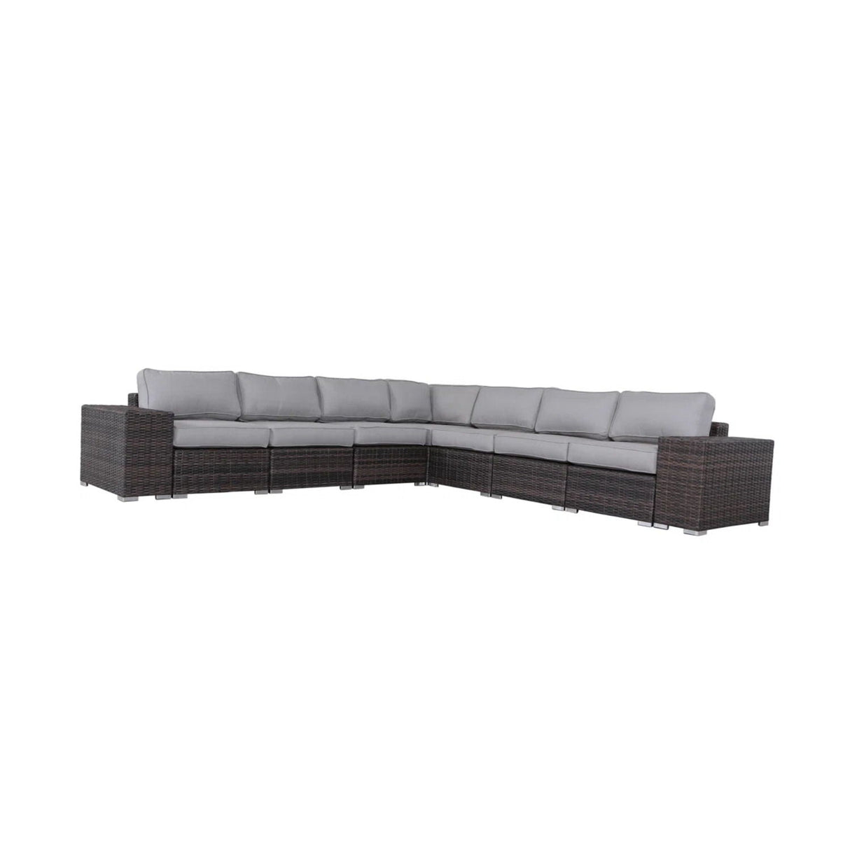 Modern Rattan Wicker Seating Group With Cushions