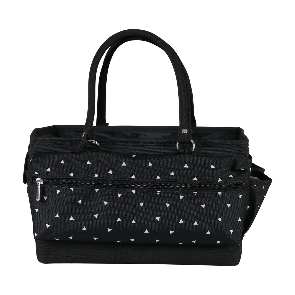 Deluxe Store & Tote Craft Organizer, Black & White Triangles