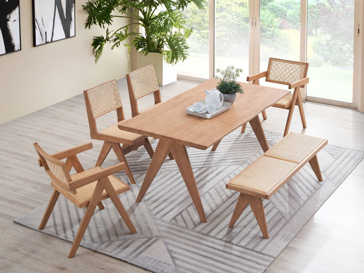 Valentina 6 Piece Patio Furniture Set - Rattan / Natural