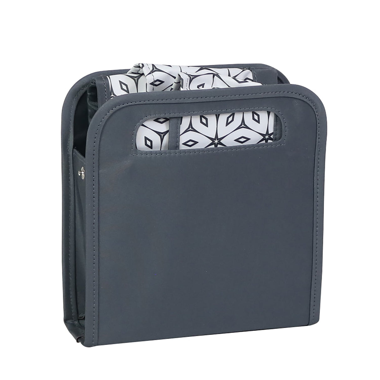 Everything Mary Collapsible Desktop Craft Caddy, Grey Geometric – Polyester Craft & Art Supply Organizer with 12 Storage Compartments