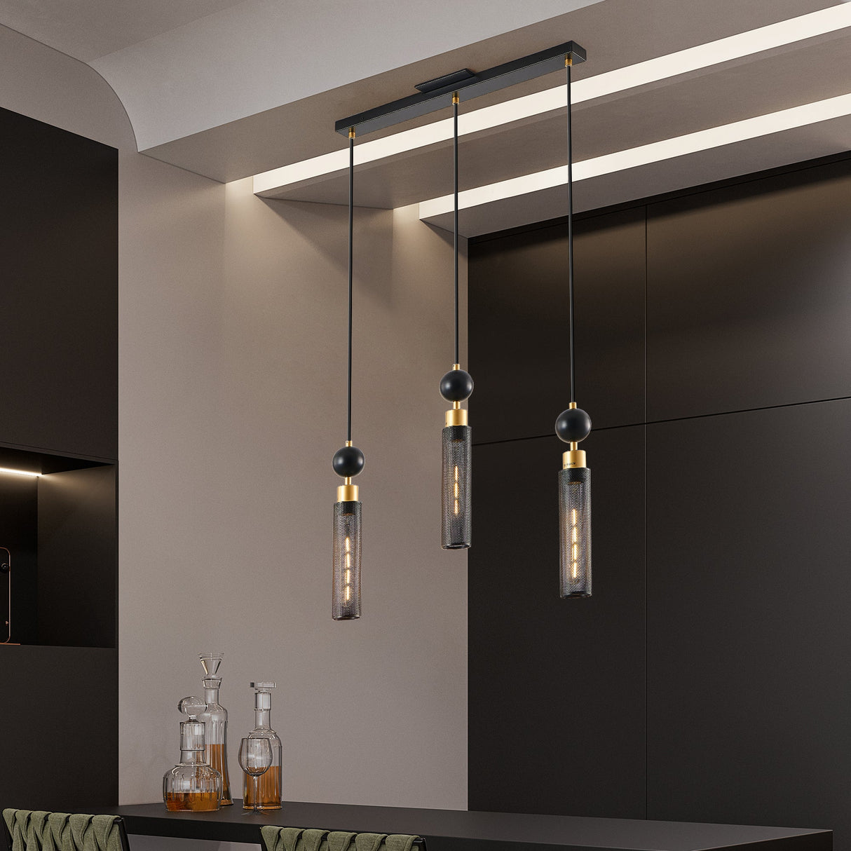 25" Modern Pendant Chandelier
