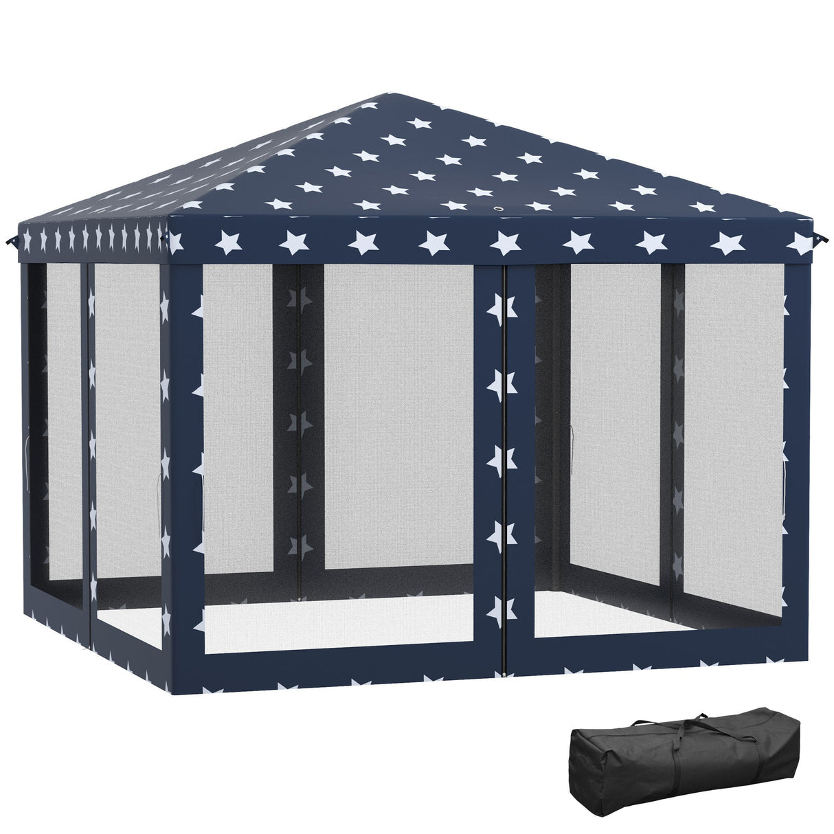 Outsunny 10' x 10' Pop Up Canopy Tent with Netting