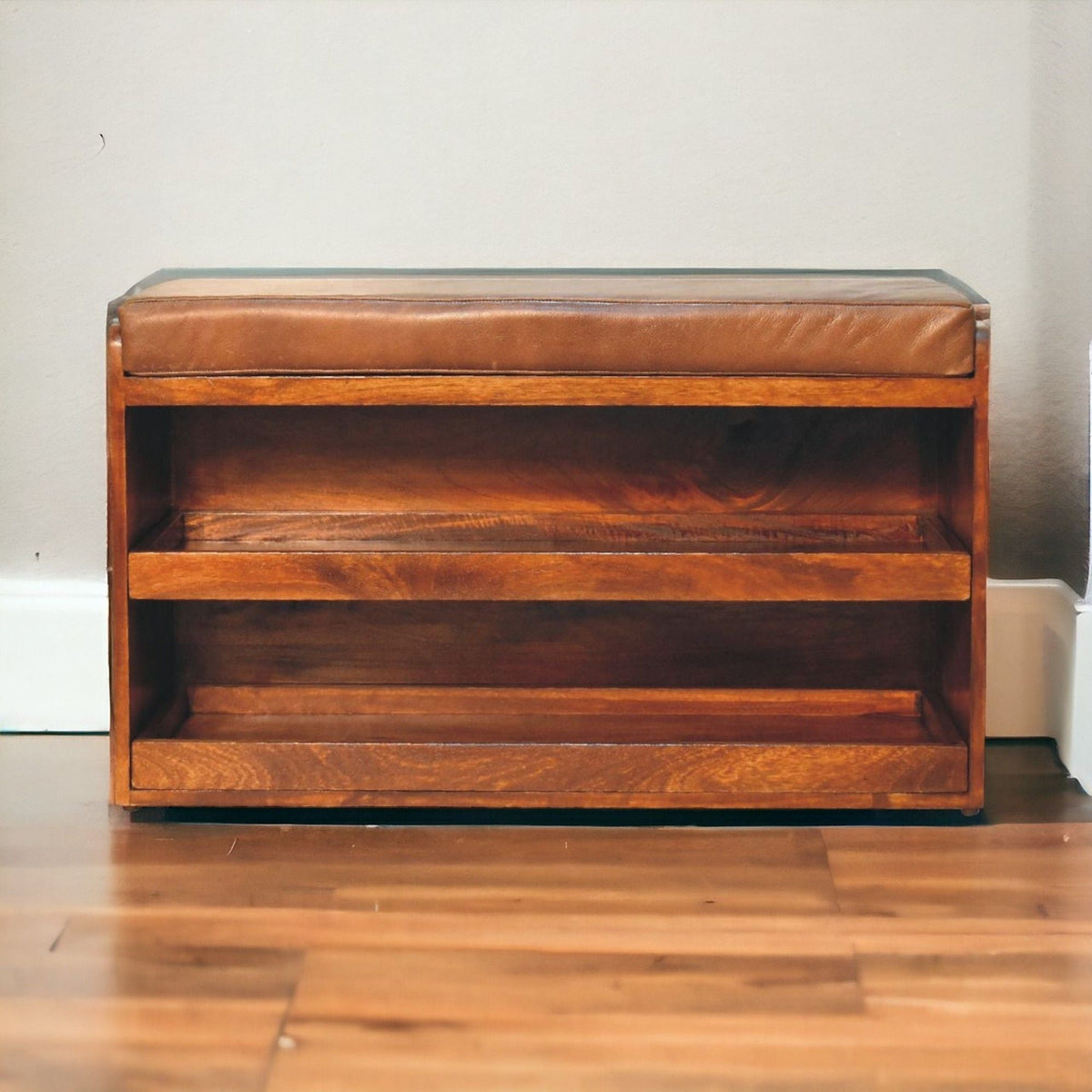 Buffalo - Hide Pull Out Shoe Storage Bench