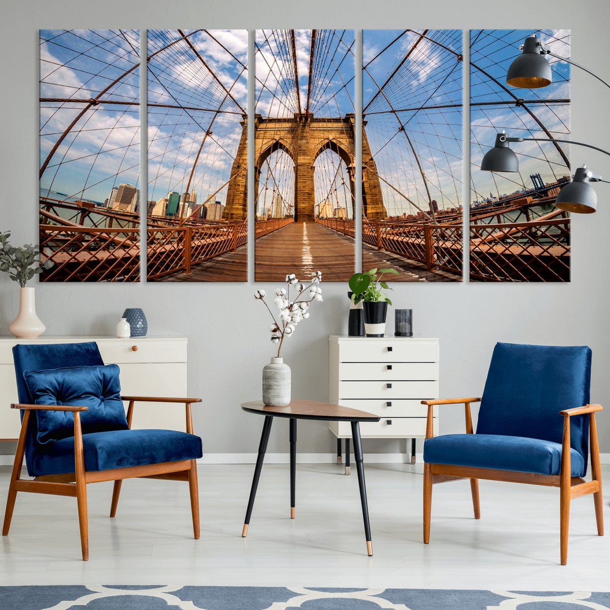 Brooklyn Bridge Manhattan Wall Art Canvas Print
