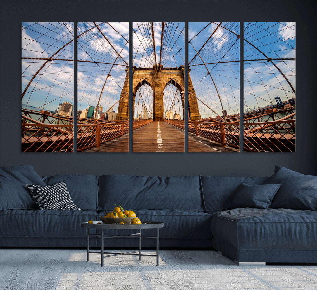 Brooklyn Bridge Manhattan Wall Art Canvas Print