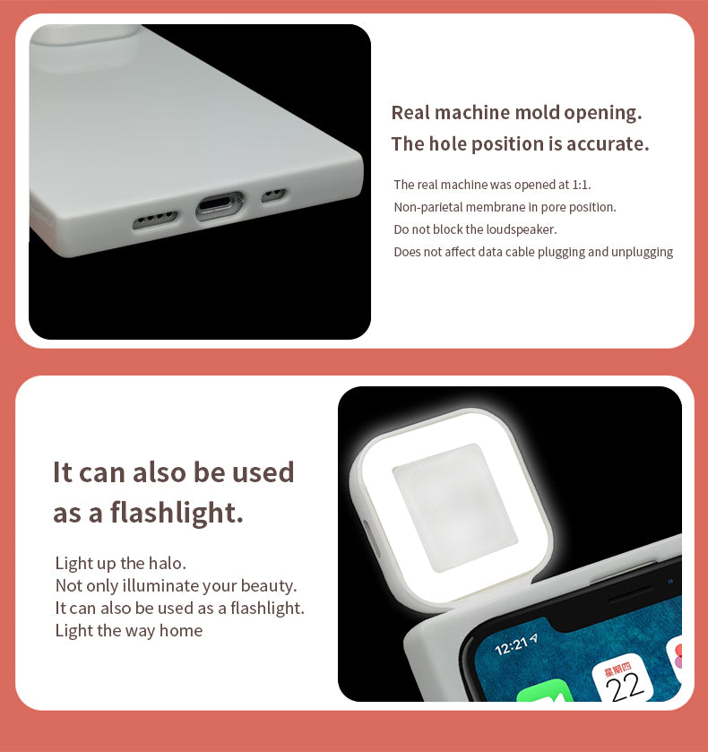 Ring Selfie Flip Light iPhone Case - 3 Colors