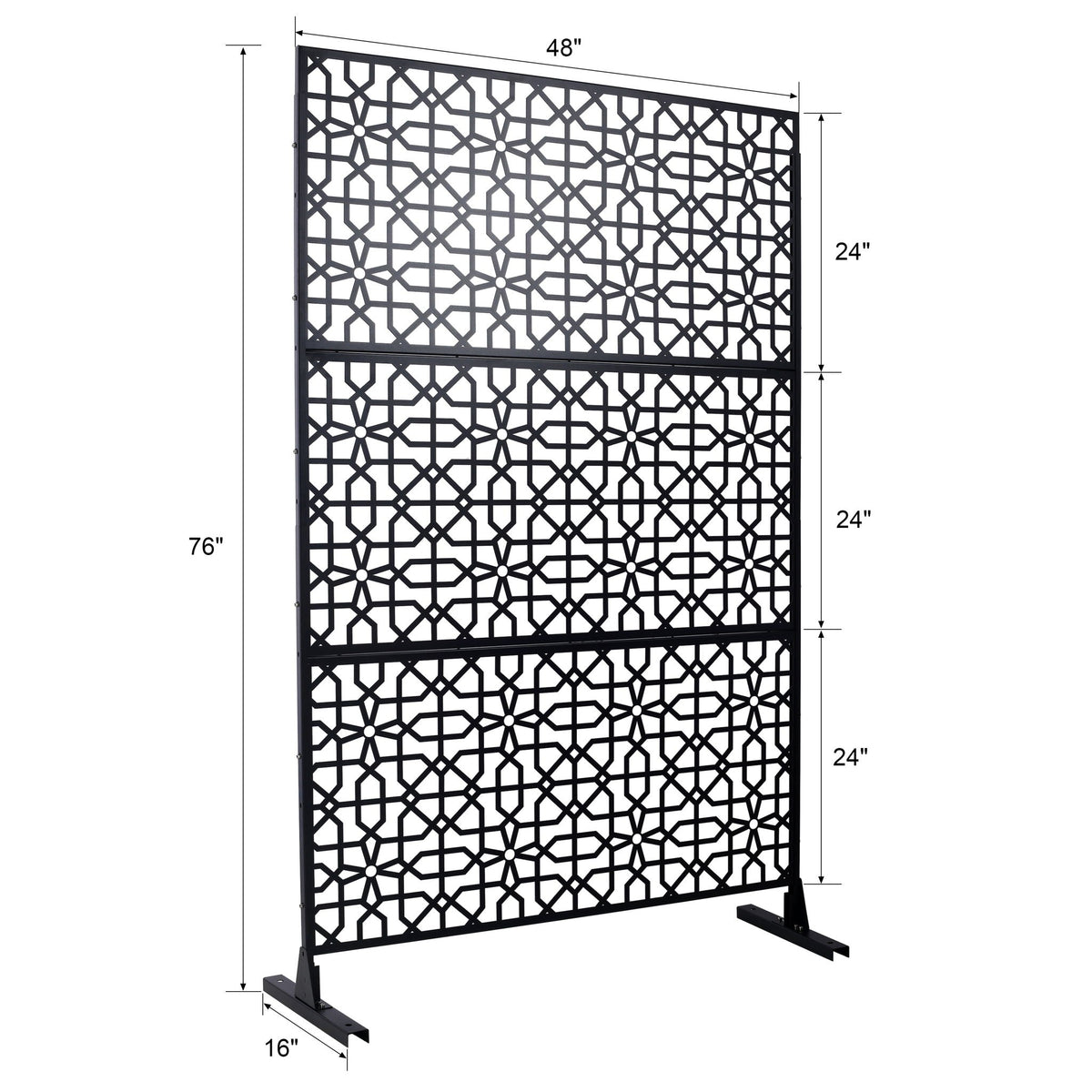 Outdoor & Indoor Metal Freestanding Decorative Privacy Screen