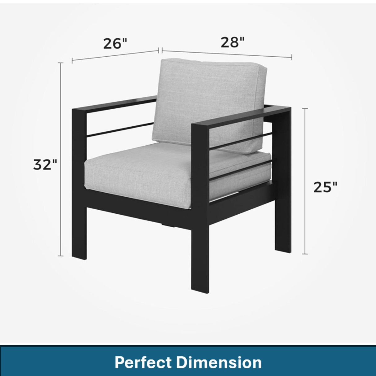 Outdoor Patio Set With All-Weather Thick Cushions