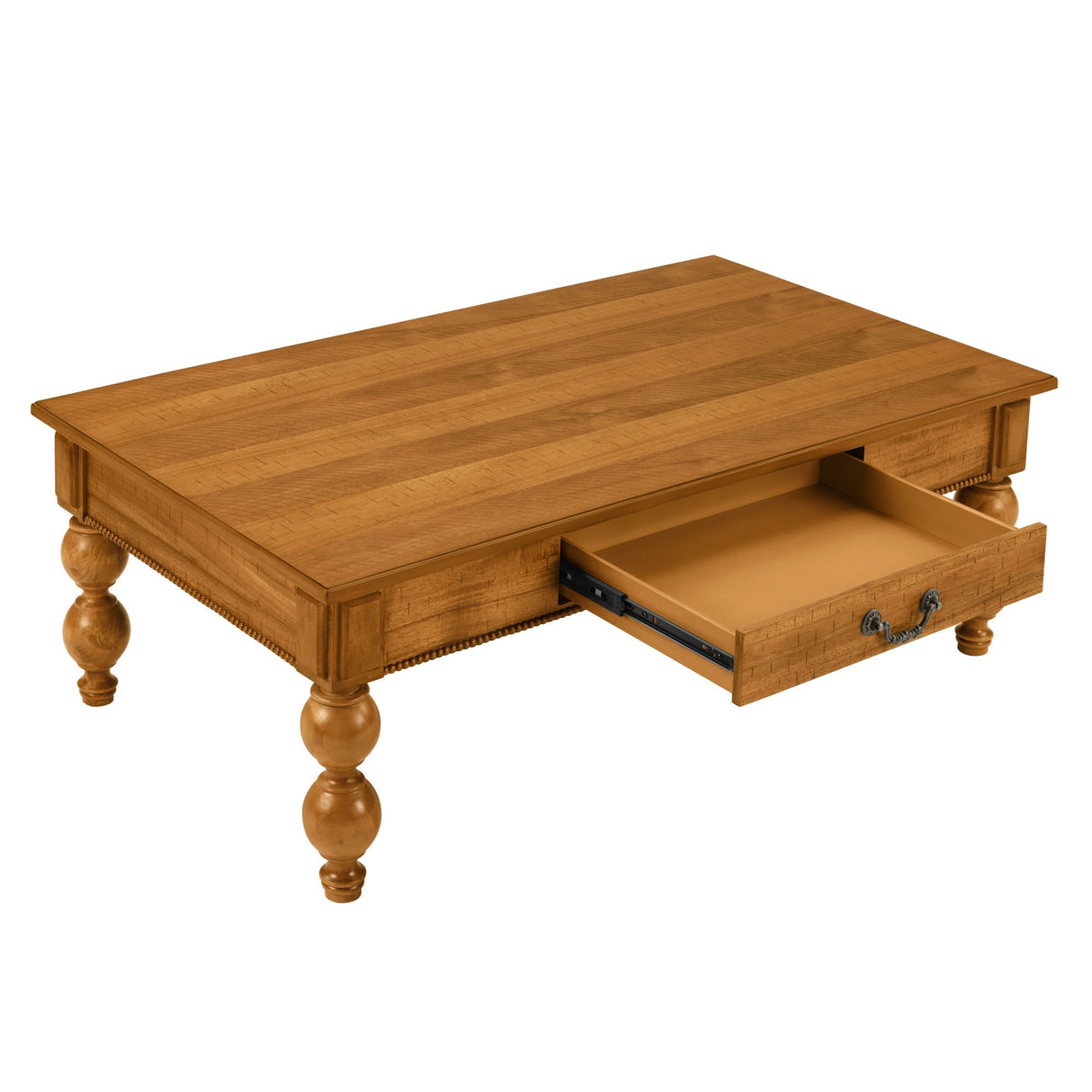 Rectangular Wooden Coffee Table with Storage Drawer