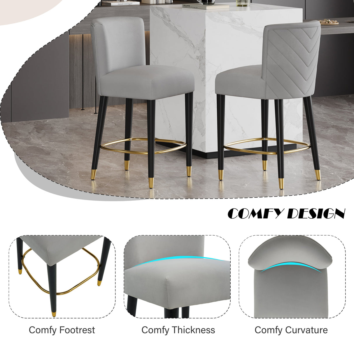27-Inch Modern Counter Stool