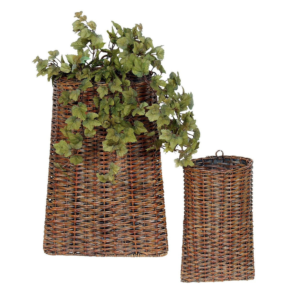 Woven-rattan-wall-basket-(set-of-2)-Decorative-Baskets-&-Storage