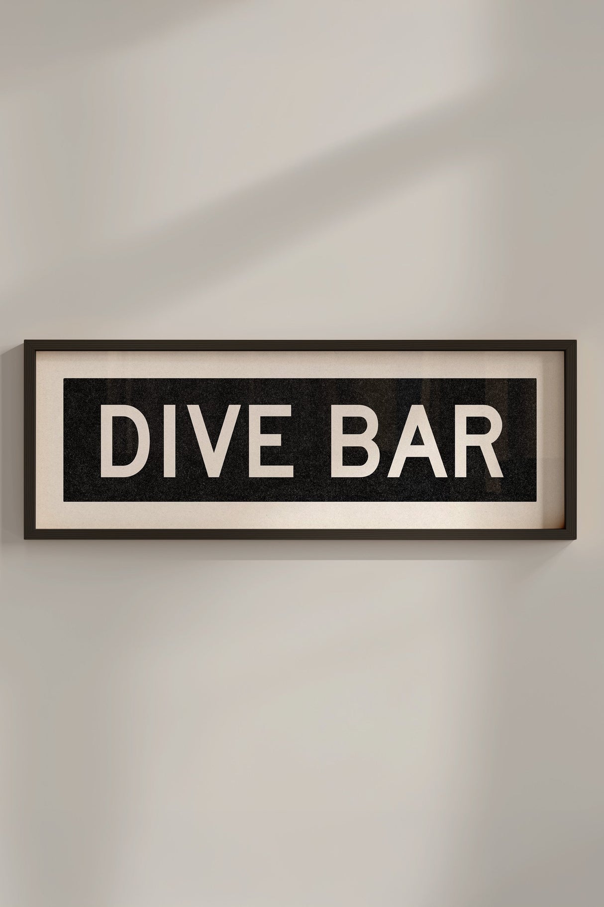 Framed Dive Bar Bus Scroll Sign