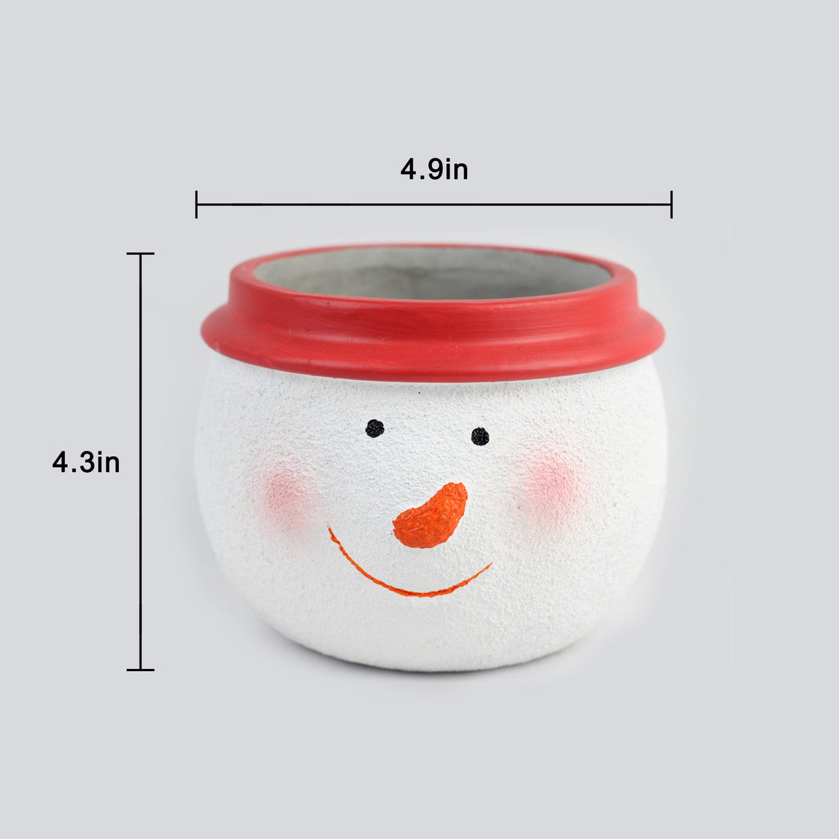 Santa & Snowman Christmas Planters – Festive Cement Holiday Pots