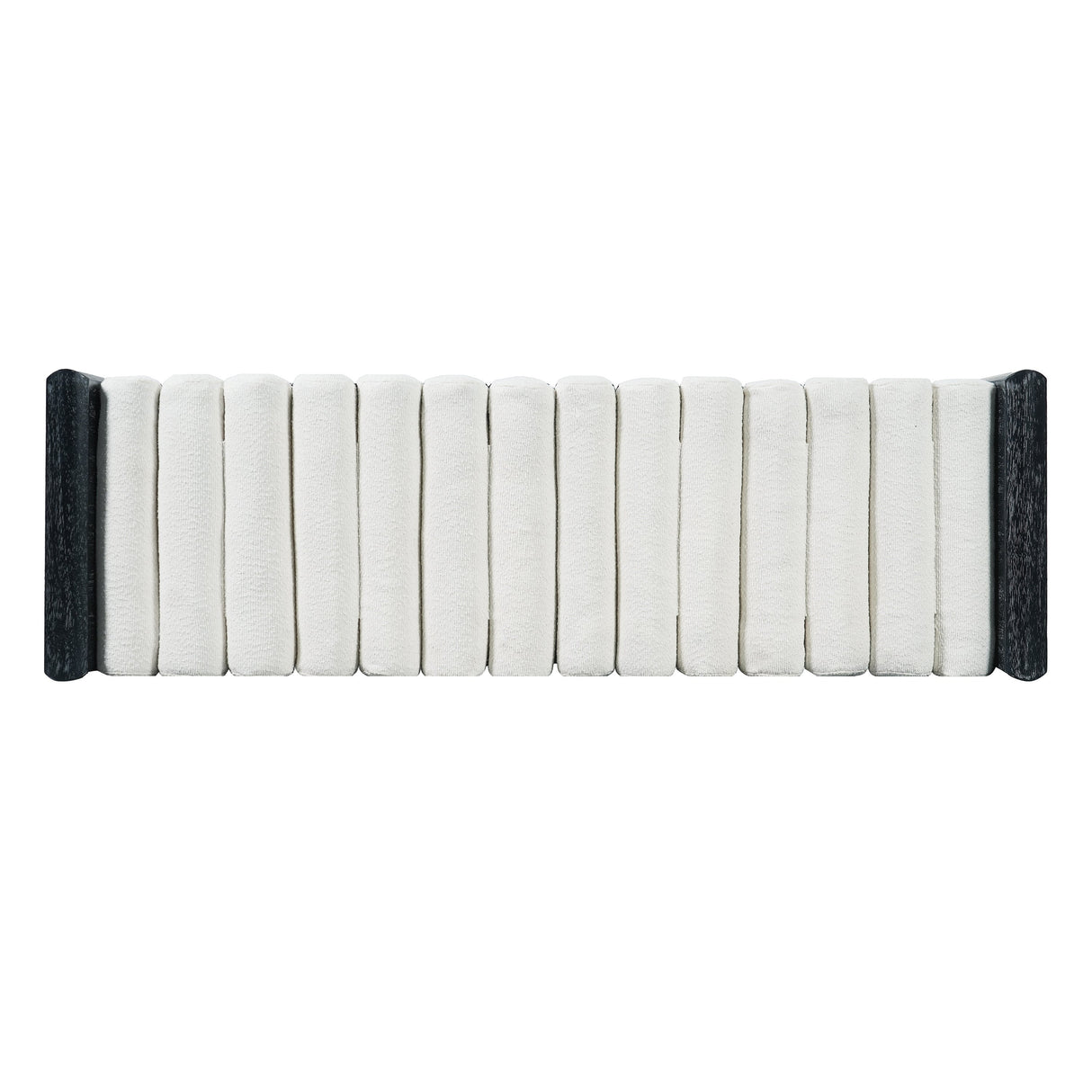 62.8" Modern Chenille Upholstered Bench