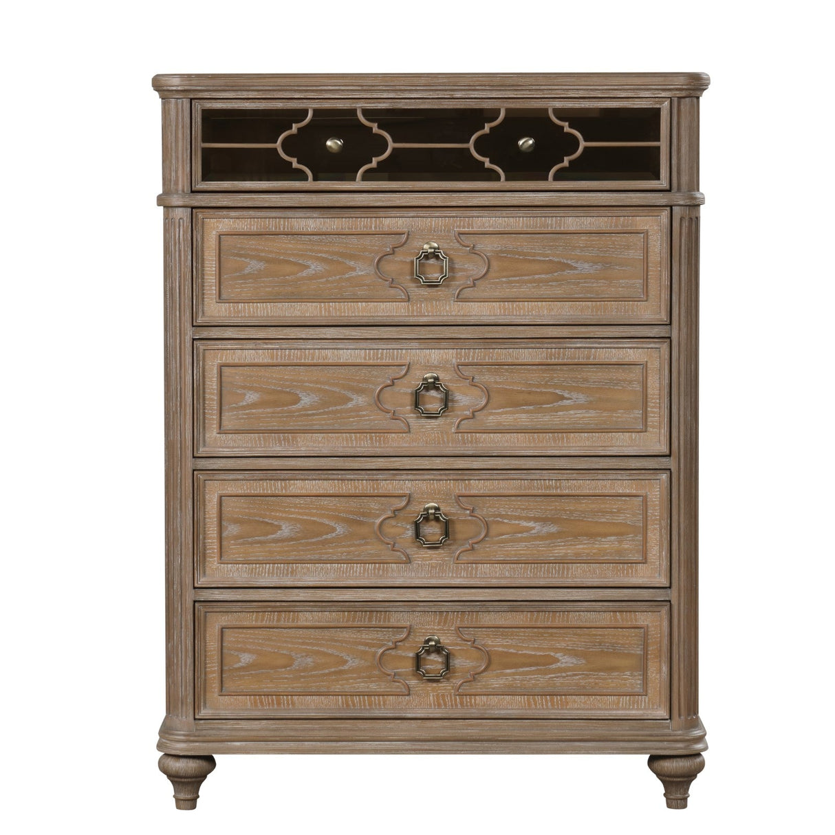 Windsor Rustic Oak Veneer 4-Drawer Chest/Dresser