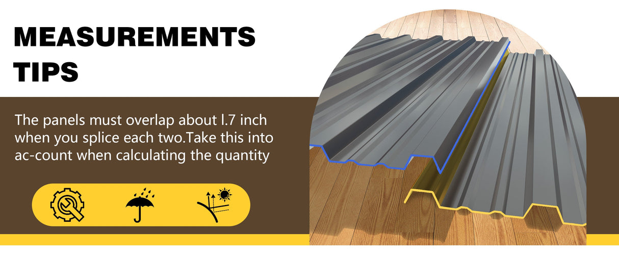 20 Pcs Metal Roof Panels